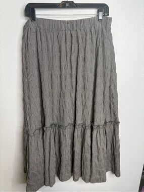 Tahari Black/White Large Long Skirt